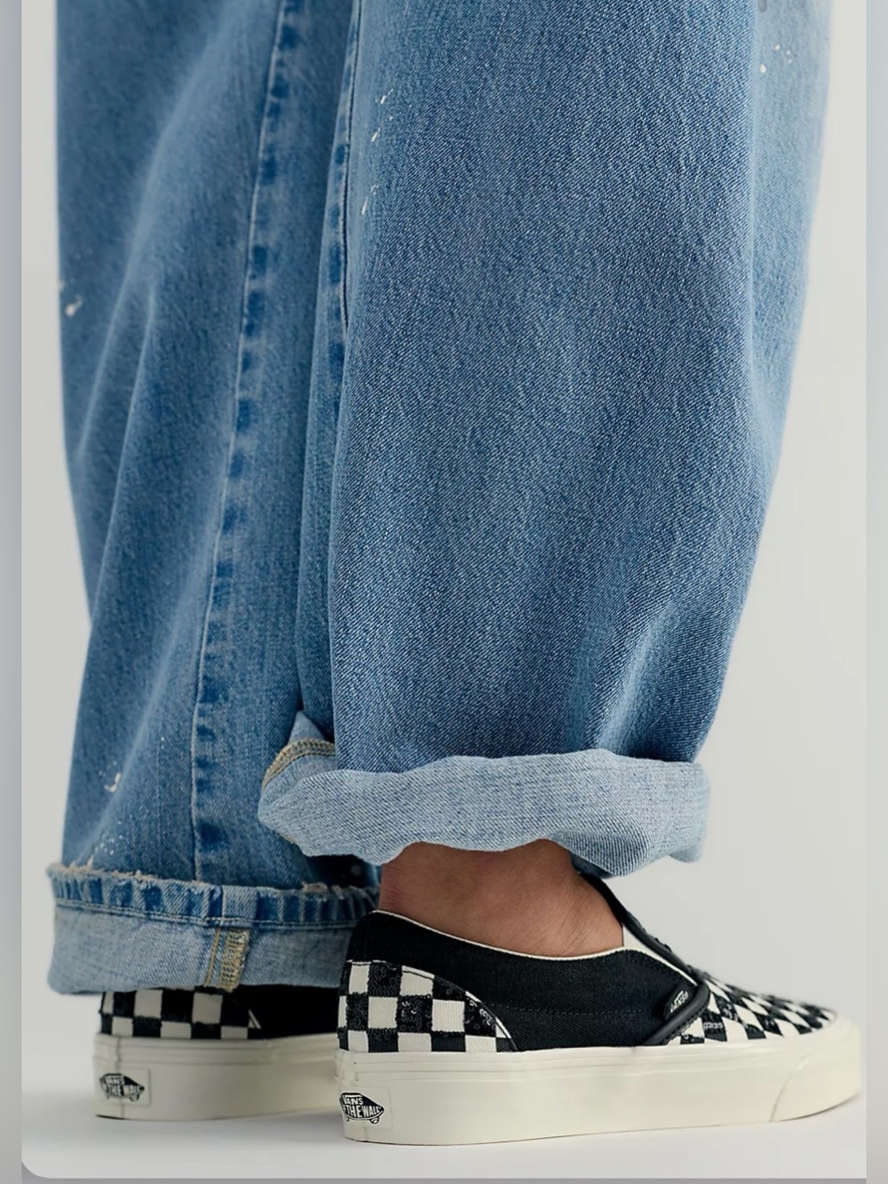 Vans X Woven Checkerboard Classic Slip-On Platform Sneakers